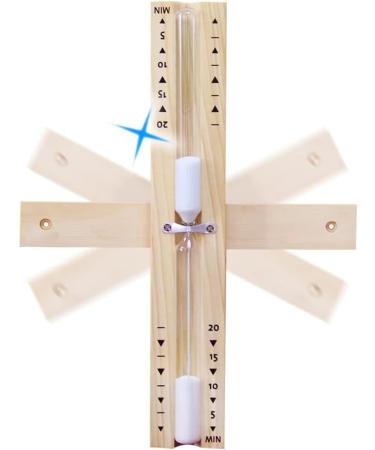 Sauna Hourglass Timer - 15 Minute Heat-Resistant White Wooden Sauna Watch & Wall Mount Accessories - Buy Online on GoSupps.com