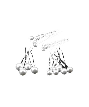 Nilioyul 18x Easy To Wear Hair Accessories For Festival Celebration Any Hairstyle Metal Clip Hair Hairpins Exquisite Lightweight silver needle