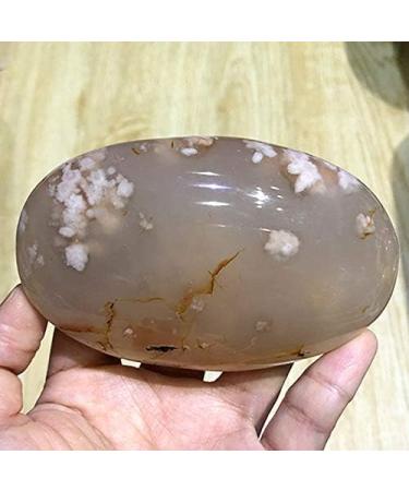 1pc Natural Cherry Blossom Agate Palm Stone 5-7cm Crystal Palm Tumbled Polished Stone Natural Stones and Minerals - Buy Online on GoSupps.com