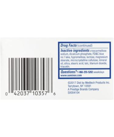 Sominex Nighttime Sleep Aid - Maximum Strength 72 Tablets (Pack of 3) | Fast International Shipping - Buy Online on GoSupps.com