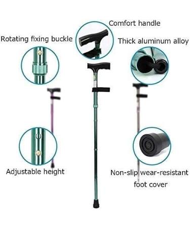 Cane Elderly Folding Walking Stick Lightweight Portable Aluminum Height Adjustable Walking Aid Crutches for Elderly Old Man Man Woman Male Female Disabled Inj Made in China Run forward - Buy Online on GoSupps.com