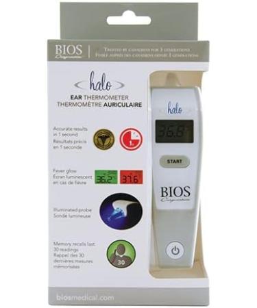 BIOS Diagnostics 1 Second Ear Thermometer Illuminated Probe Fever Glow Technology Stores 30 readings C/F Switchable Storage Case - Buy Online on GoSupps.com