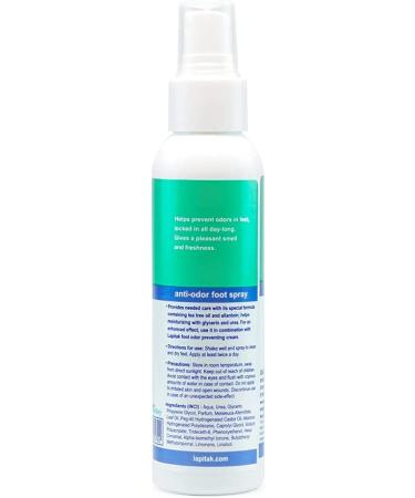 Lapitak Shoe Deodorizer and Foot Spray - Odor Eliminator with Allantoin and Tea Tree Oil - 4.2 OZ - Buy Online on GoSupps.com
