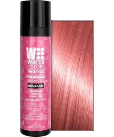 Watercolors Intense Metallic Color Depositing Sulfate Free Shampoo  Maintains & Enhances Hair Color (INTENSE METALLIC ROSE GOLD 8.5 Fl Oz