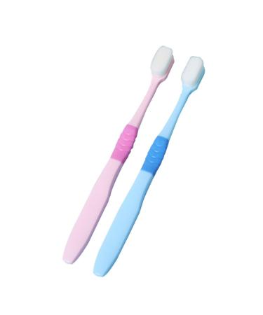Healeved 2 pcs toothbrush portable small brush head ladies pp