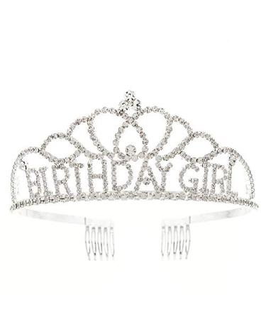 Ella Celebration Birthday Girl Party Accessories Tiara Sash Silver Tiara