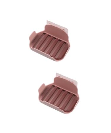 Ciieeo 4 Pcs Soap Draining Holder Punch Free Soap Dish Shopping Basket Soap Dish Holder Soap Holder Chinese Liquor Soap Rack No Punching Soap Stand Decanter Suction Wall Drain Rack Red