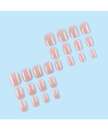Short style French Purple Edge False Nails Tip Press on Nails with Nail Tips Acrylic False Nails Cute Artificial Nails for Women and Girls - Buy Online on GoSupps.com