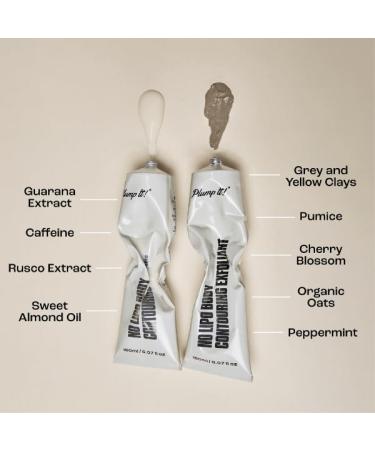 Plump It! No Lipo Body Contouring Kit | Slimming Exfoliant & Cream | Ceramic Gua Sha for Smooth Skin - Buy Online on GoSupps.com