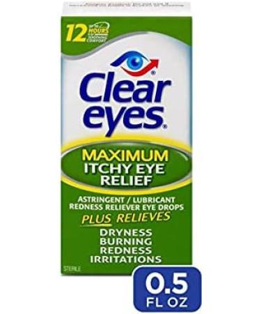 Clear Eyes Itchy Eye Relief 0.5oz - Alleviates Dryness Burning Redness & Irritations - Fast Shipping Worldwide - Buy Online on GoSupps.com