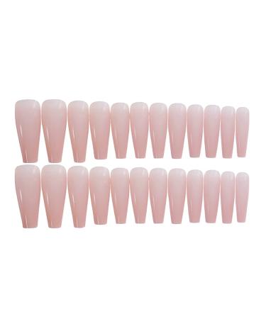 RikView Extra Long Pink Acrylic Coffin Fake Nails - Glossy Press on Nail Tips - Buy Online on GoSupps.com