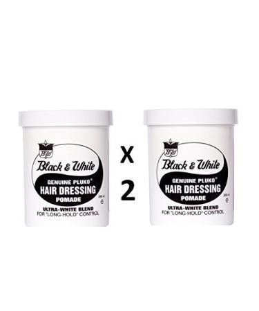 Black and White Pluko Hair Dressing Pomade 200ml **TWIN PACK** by BLACK&WHITE Coconut 200 ml (Pack of 1)