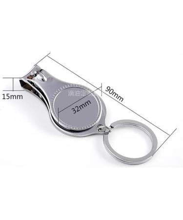 1Pc Round Stainless Steel Big Large Heavy Duty Keychain Finger Toe Nail Beauty Care Tool Cutter Trimmer Clipper with Beer Opener C1 - Buy Online on GoSupps.com