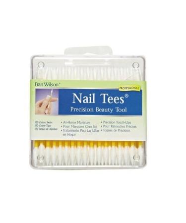 Fran Wilson NAIL TEES COTTON TIPS 120 Count - The Ultimate Nail Tool, Multi-Purpose Double-sided Swabs with Pointed Ends for Precise Touch-ups and the Perfect At-Home Manicure & Pedicure