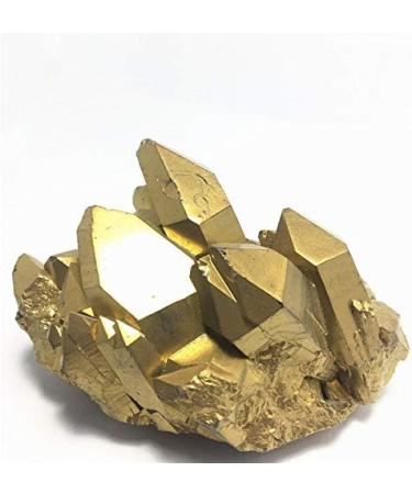 387g Crystal Cluster Golden Angel Titanium Quartz Crystal Specimen MineralsChakra Home Goods - Buy Online on GoSupps.com