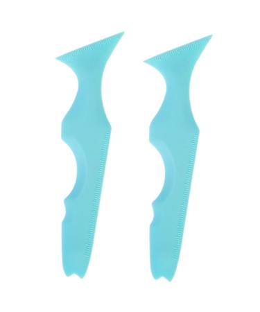 DOITOOL Lipstick 2pcs Silicone Beauty Ruler Makeup Mascara Makeup Samples Eyebrow Template Silicone Board Eyelash Eyeshadow