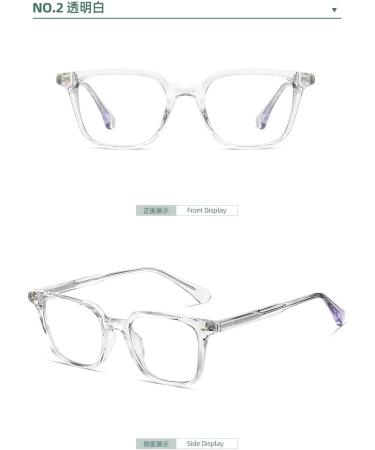 Buy Pin Temple Square TR90 Frame Blue Light Blocking Glasses for Women & Men - Anti UV Computer & Reading Glasses - Clear 44mm International Shipping Available - Buy Online on GoSupps.com
