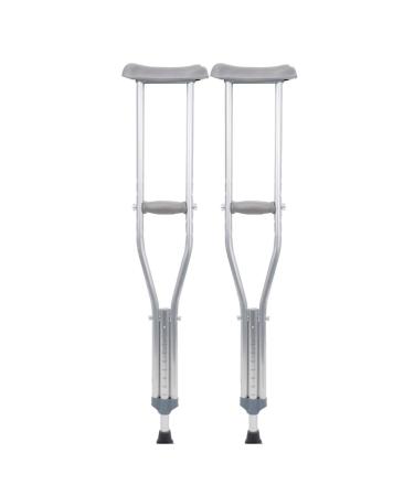 Crutches Fracture Underarm Telescopic Crutches Elderly Ankle Anti-Slip Cane Young People Injured Children Double Crutch Auxiliary Crutch for Lucky Star Silver Large
