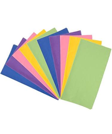 ColorYourLife 10-Pack Large Size (12x12 inches) Microfiber Cleaning Cloths for Laptop, Computer, Smart Phones, Tablets, Lenses, LCD Monitor, TV, Camera, Eyeglasses, Optics Etc