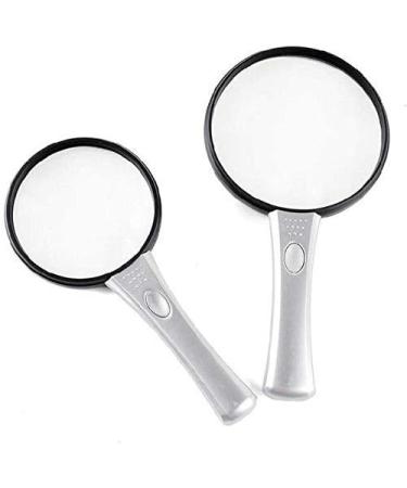 Lightweight Magnifying Glass High-Definition Optical 3/6 Times Portable Handheld Magnifying Glass with Light for Reading by The Elderly Lofty Ambition - Buy Online on GoSupps.com