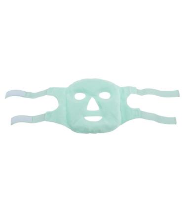 Heat Ice Face Cover Safe Flexible Cooling Gel Face Cover Relieving Swelling Soft for Home (Light Green)