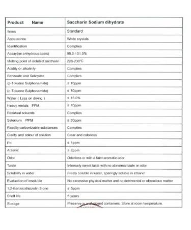 Sodium Saccharin 2 Pounds - Sugar Substitute & Artificial Sweetener for Foods - Buy Online on GoSupps.com