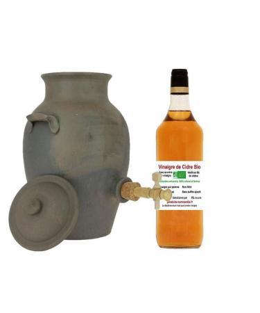 Kit de pr paration de vinaigre de cidre - 1 vinaigrier + 1 bouteille de vinaigre de cidre avec sa m re - Produits-Normandie