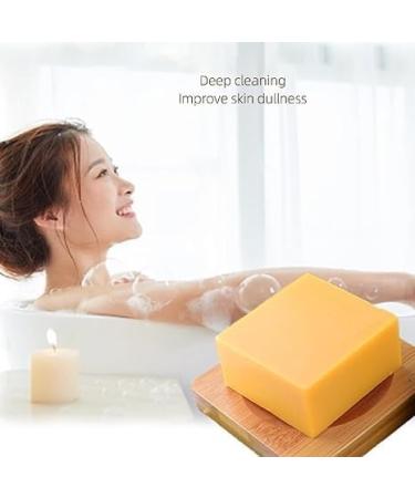 Melaglo savon claircissant savon claircissant au curcuma savon nettoyant en profondeur au curcuma adapt au visage et au corps garde la peau lisse 2pcs - Buy Online on GoSupps.com