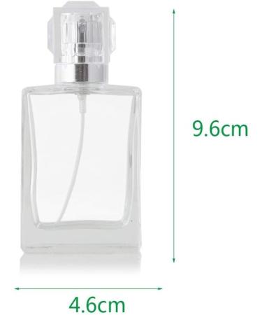 Enslz Square Flint Perfume Atomizer - Refillable 30ml Clear Glass Spray Bottle for Travel | International Shipping - Buy Online on GoSupps.com