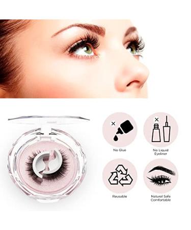 EASBEAUTY Self Adhesive Reusable Eyelashes - Natural Look, No Glue, 2 Pairs - Buy Online on GoSupps.com