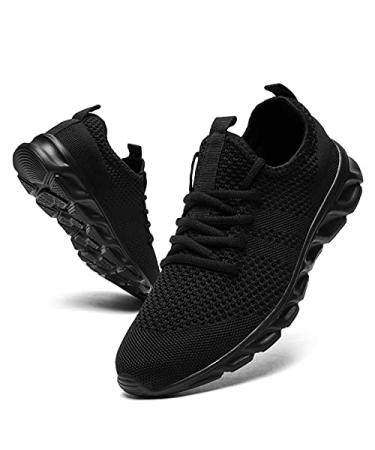 Tvtaop Mens Tennis Shoes Athletic Running Shoes Lightweight Sneakers Non Slip Walking Gym Shoes 11 Black