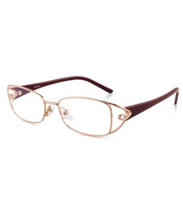 Riccie women's fashion HD anti-blue light Mideline glasses 1.56 Aspherical resin glasses/anti-fatigue reading glasses Diopter +0.5 to +3.0.01 +3.0 +3.0 01