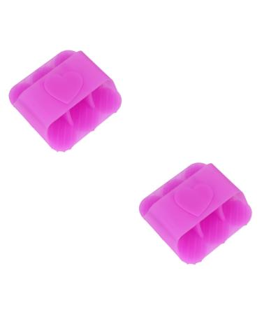Healeved 2pcs cleaning brush hair scrubber shampoo brush bath brush massage brush purple
