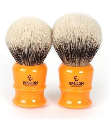 Epsilon Butterscotch Shaving Brush - Silver Badger Tip 50/26 mm | Premium Quality for a Luxurious Shave - International Shipping Available - Buy Online on GoSupps.com