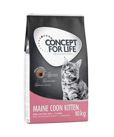 Concept for Life Maine Coon Kitten Dry Cat Food 10 kg for Kittens Aged 4-15 Months Made with Rice with Essential Taurine