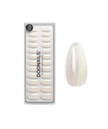 Doonails Soft Gel Press on Nails 30 Set Toffee Almond Form Mirror Nails To stick on full cover in salon quality fake nails soft gel medium natural & comfortable wearing comfort medium-almond toffee