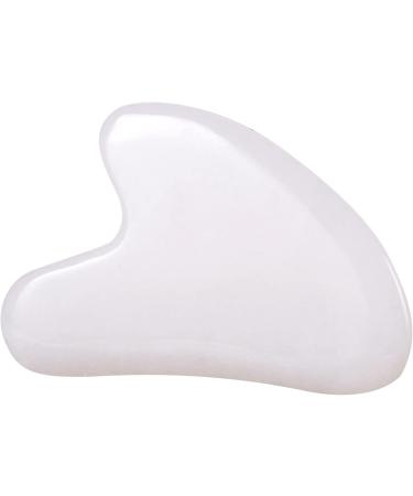 Heart-Shaped Guasha Board for Face Massage | White Synthetic Scraper for Skin Lifting & Body Massage - Shop Internationally - Buy Online on GoSupps.com