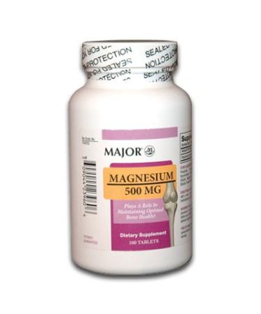 (3 Pack) Major Magnesium Oxide High Potency 500 mg 100 Count (Pack of 3)
