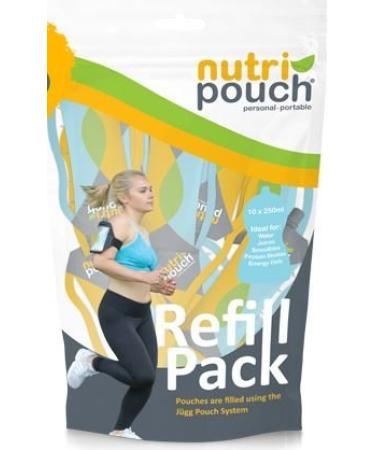 Nutripouch 250 ml filling bags for smoothies protein shakes fruit drinks and Caseros juices. To be used with the bag filling system (Pack of 10 x 250 ml)