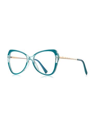 TR Frame Computer Readers Eyewear Blue Light Blocking Reading Glasses Anti Eyestrain Flat Light Mirror Cute 2.00 C6