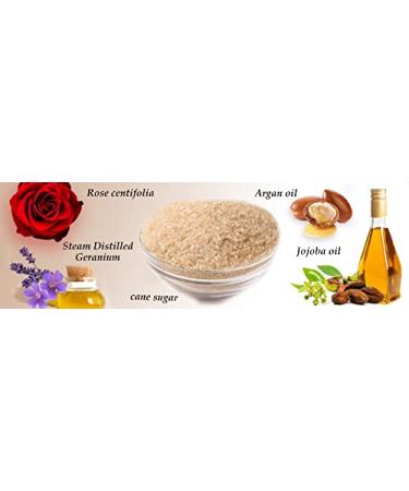 ROOTS AND HERBS Indian Rose & Red Sandalwood Sugar Face Scrub - Organic Exfoliator for Glowing Skin Collagen Boosting & Gentle Exfoliation for Women & Men - Buy Online on GoSupps.com