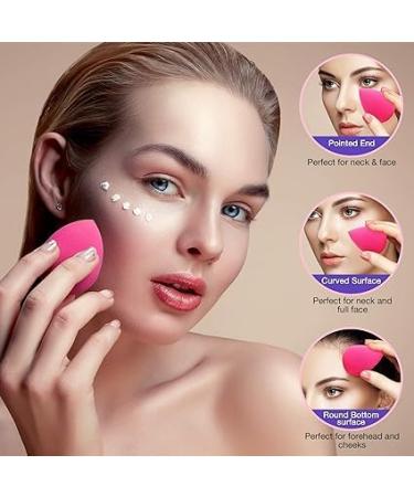 Beauty Makeup Sponge Set of 5 - Non Latex Soft Multi-colored Blending Sponges for Cream Powder & Liquid Foundation - Buy Online on GoSupps.com