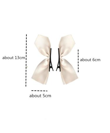 Red Black Bow Satin Ribbon Hair Clips for Women and Girls - Set of 3 Pairs - Buy Online on GoSupps.com