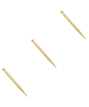 Lurrose 3st muscle pulling rod facial accessories facial scooter massage device for foot reflex zone massage acupuncture pen brass massage tab for the hand triggerpunkt massage tab Handbuch mediumx3pcs gelbx3st