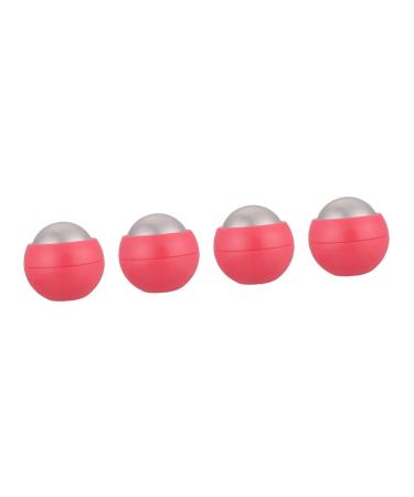 Fomiyes 4 pieces of hand massage ball stainless steel blossom blood circulation promote the shoulder massage device rolling ball massage foot massager massage device with ice rolls massage device for muscle relief