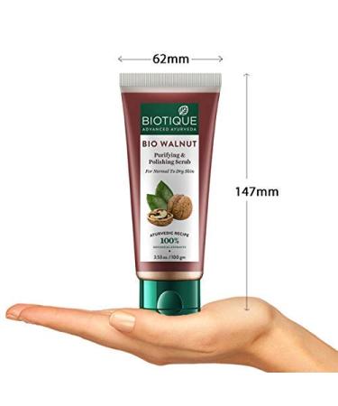 Walnut Exfoliating Face Scrub for Normal to Dry Skin | Gentle Exfoliation & Clear Complexion | 100g - All Skin Types - Buy Online on GoSupps.com