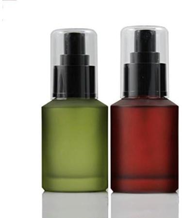 Happyupcity 30ml Refillable Green Glass Bottle for Cosmetics Lotion Essential Oils - Eco-Friendly Dispenser - Buy Online on GoSupps.com