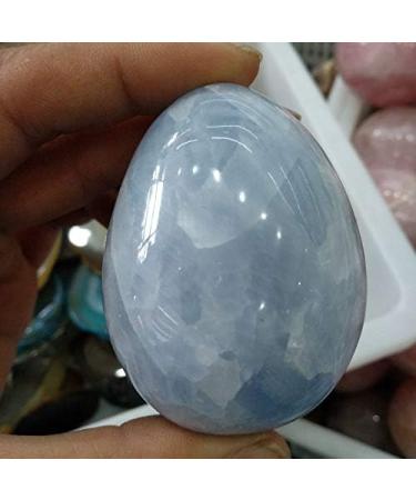 Natural Blue Celestite Palm s Polished Oval Shape Natural Stones and Minerals - Buy Online on GoSupps.com