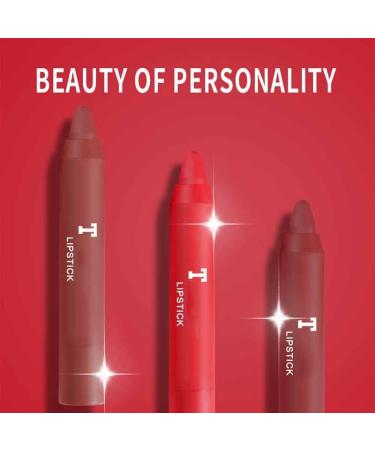 Nude Matte Lipstick Pen Set - 12 Colors, Waterproof & Long-lasting | Non-Fading Matte Lipliner Lip Pen Set for Women & Girls - Buy Online on GoSupps.com
