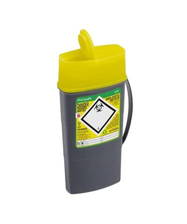 Sharpsafe 0.6 Litre 5th Generation Yellow/Grey -Sharps Bin Clinical Waste Disposal - Buy Online on GoSupps.com